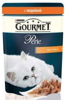 Gourmet Perle с Индейкой (пауч), Влажный корм для кошек МИНИ-ФИЛЕ В ПОДЛИВЕ,85г.