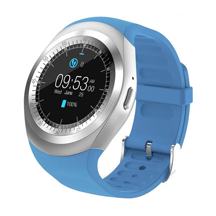 Умные часы Smart Watch Y1 (серебристо-голубые), фото 2