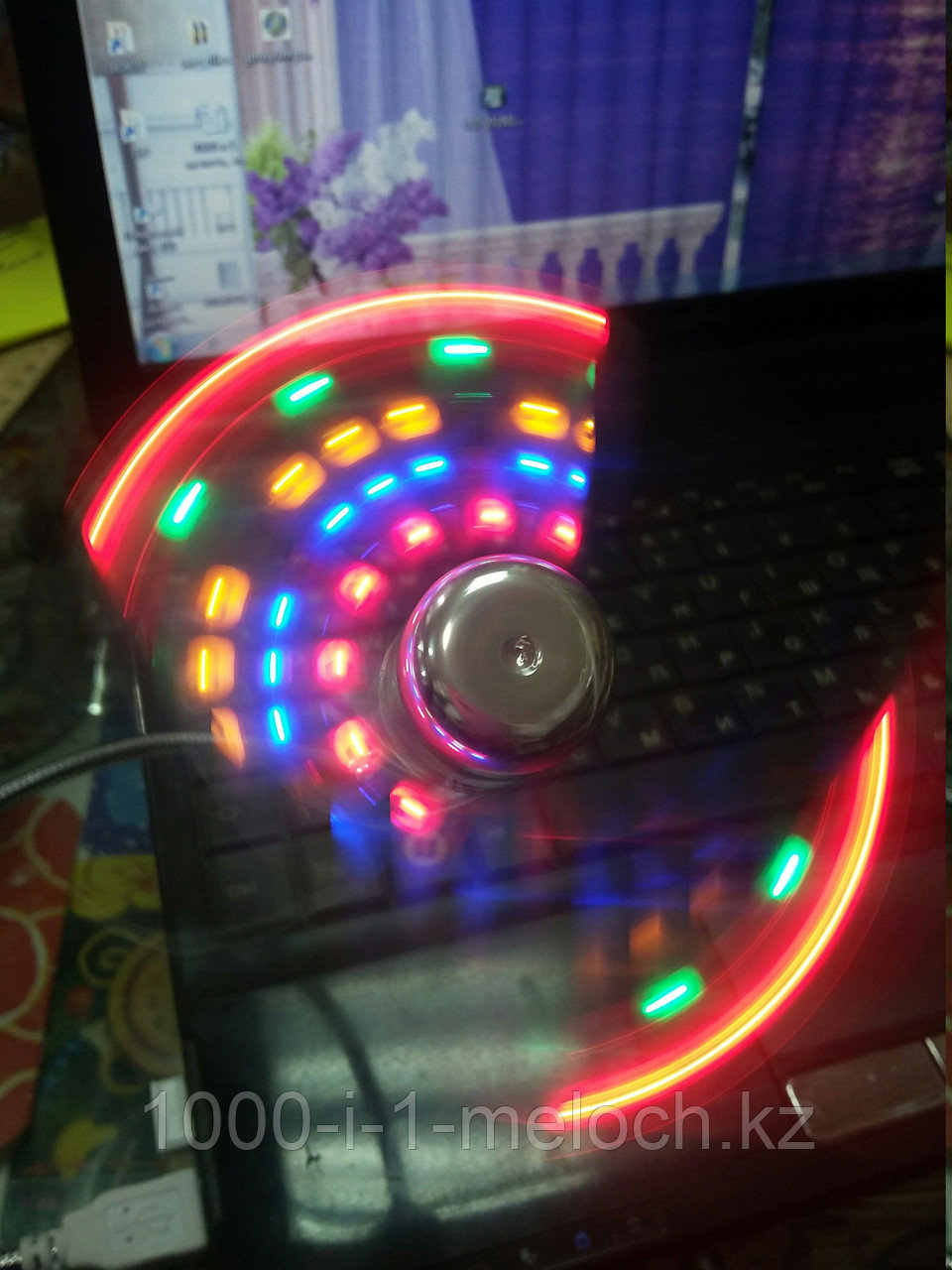 Вентилятор Notebok USB Fan с подсветкой. Алматы - фото 3 - id-p53653375