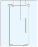 Стеклянная Маятниковая Дверь  с фрамугой и боковыми панелями., фото 2
