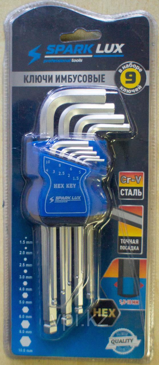 Набор имбусовых ключей, HEX (шестигранник) средние, 9шт. SPARK LUX - фото 1 - id-p52217893