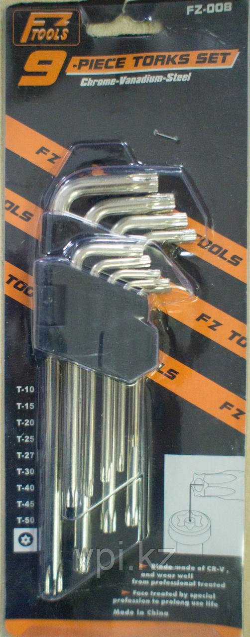 Набор ключей TORX (звездочка) средние FT-108, 9шт. FT tools