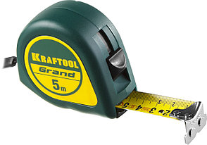 Рулетка KRAFTOOL GRAND, обрезиненный пластиковый корпус, 5м/25мм, фото 2