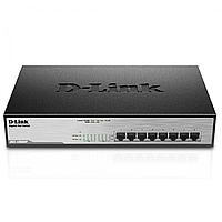 D-Link DGS-1008MP қосқышы 8 порт 10/100/1000Base-T PoE қолдауымен (802.3at)