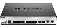 D-Link DGS-1210-12TS/ME Управляемый коммутатор 2 уровня 10 портов 1000Base-X SFP и 2 порта 1000Мб