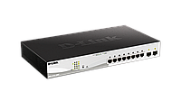 D-Link DGS-1210-10MP/F1A Настраиваемый коммутатор WebSmart 8 портов 10/100/1000 PoE + 2 порта SFP