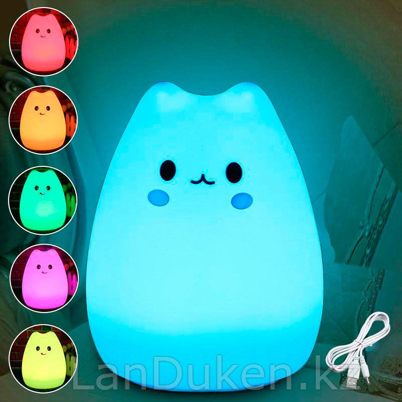 Силиконовый светильник "Милый кот" COLORFUL SILICON ANIMAL LIGHT