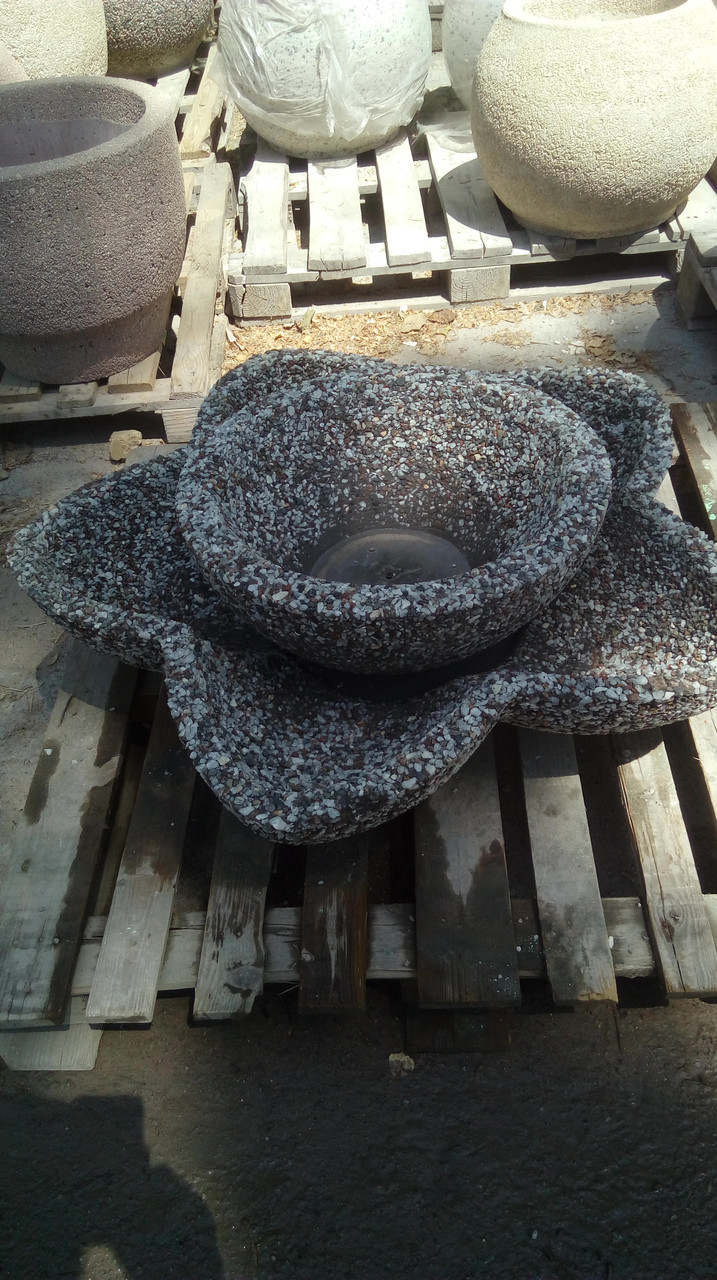 Форма стеклопластиковая для изготовления вазона-Каменный цветок
