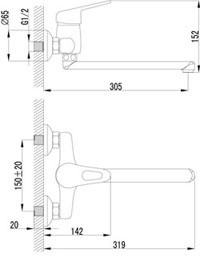 Смеситель для кухни/умывальника LEMARK LM4111C - фото 2 - id-p53669261