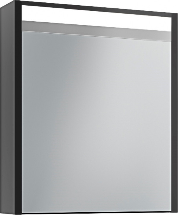 Шкаф зеркальный Карино 60, черный с эбони - фото 1 - id-p53671745