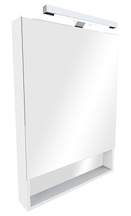 Зеркальный шкаф The Gap 800мм, белый, со светильником