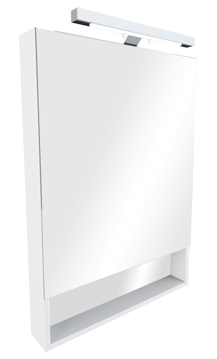 Зеркальный шкаф The Gap 800мм, белый, со светильником - фото 1 - id-p53672108