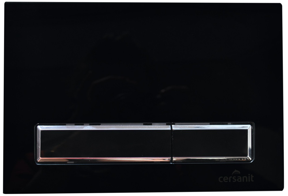 КЛАВИША CERSANIT BLICK стекло.черный глянец.универ. - фото 1 - id-p53673085