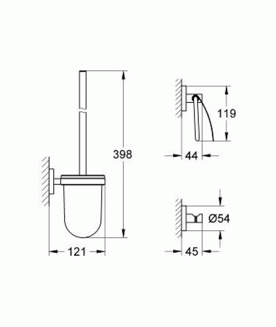 Набор аксессуаров GROHE Essentials 3 предмета 40407001 - фото 2 - id-p53674725