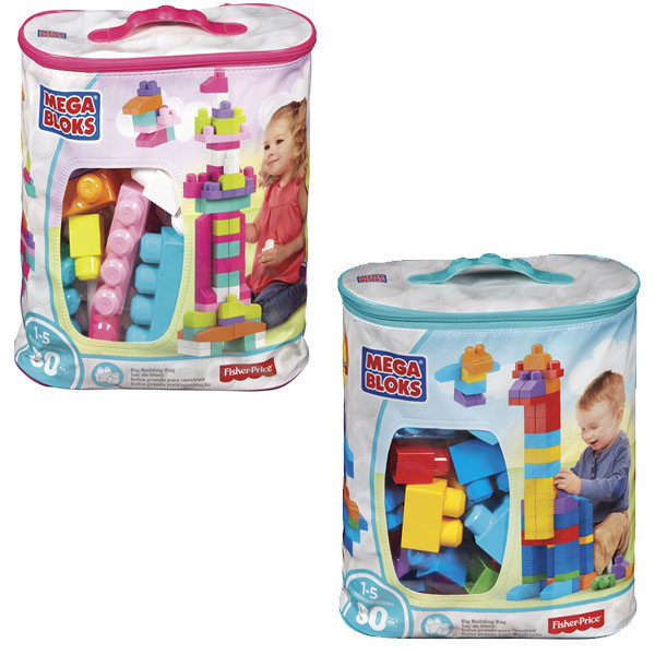 Mattel Mega Bloks CYP72 Мега Блокс Мой первый конструктор 80 деталей + Конструктор Маленькие строители CNH08
