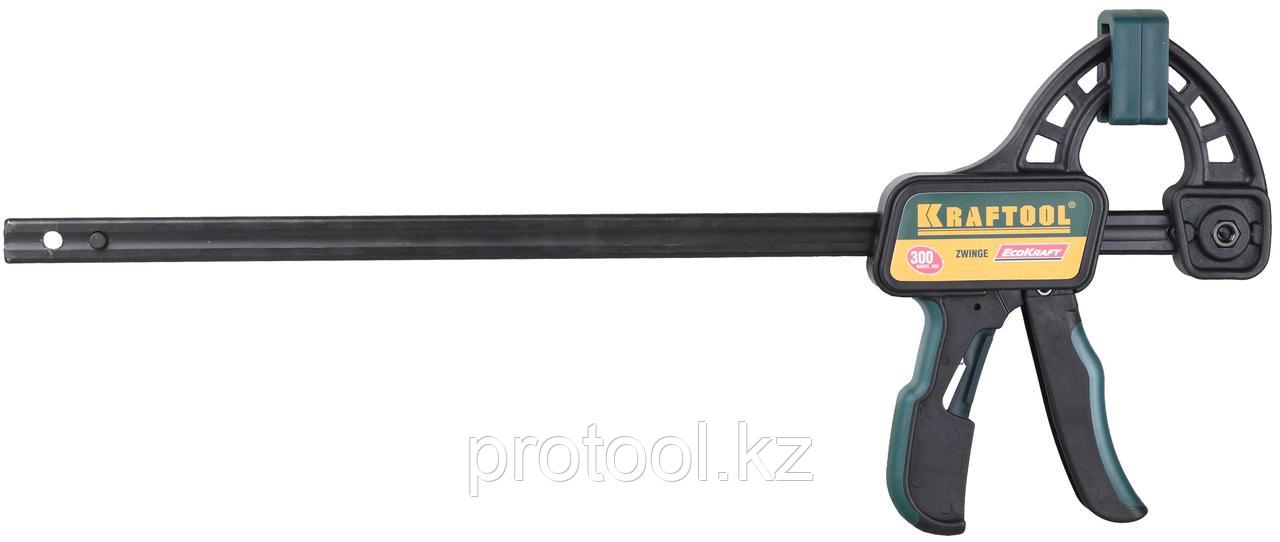 Струбцина "EcoKraft" ручная пистолетная, KRAFTOOL 32226-45, пластиковый корпус, 450/650мм, 150кгс