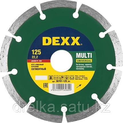 Круги отрезные алмазные DEXX универсальные, сегментные, для УШМ, фото 2