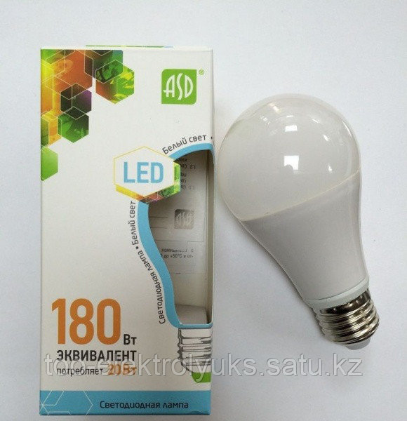 Лампа сд LED-A60-std 20Вт 230В Е27 4000К 1800Лм ASD - фото 1 - id-p53686305