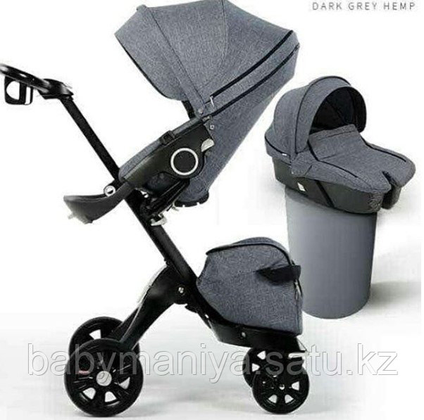 Коляска универсальная 2в1 Dsland (Xplory V6) Dark Grey Hemp