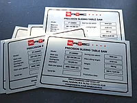 Бирки металлические на оборудование, двигатели, станки