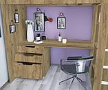 Кровать-чердак Polini Simple с письменным столом и шкафом дуб, фото 4