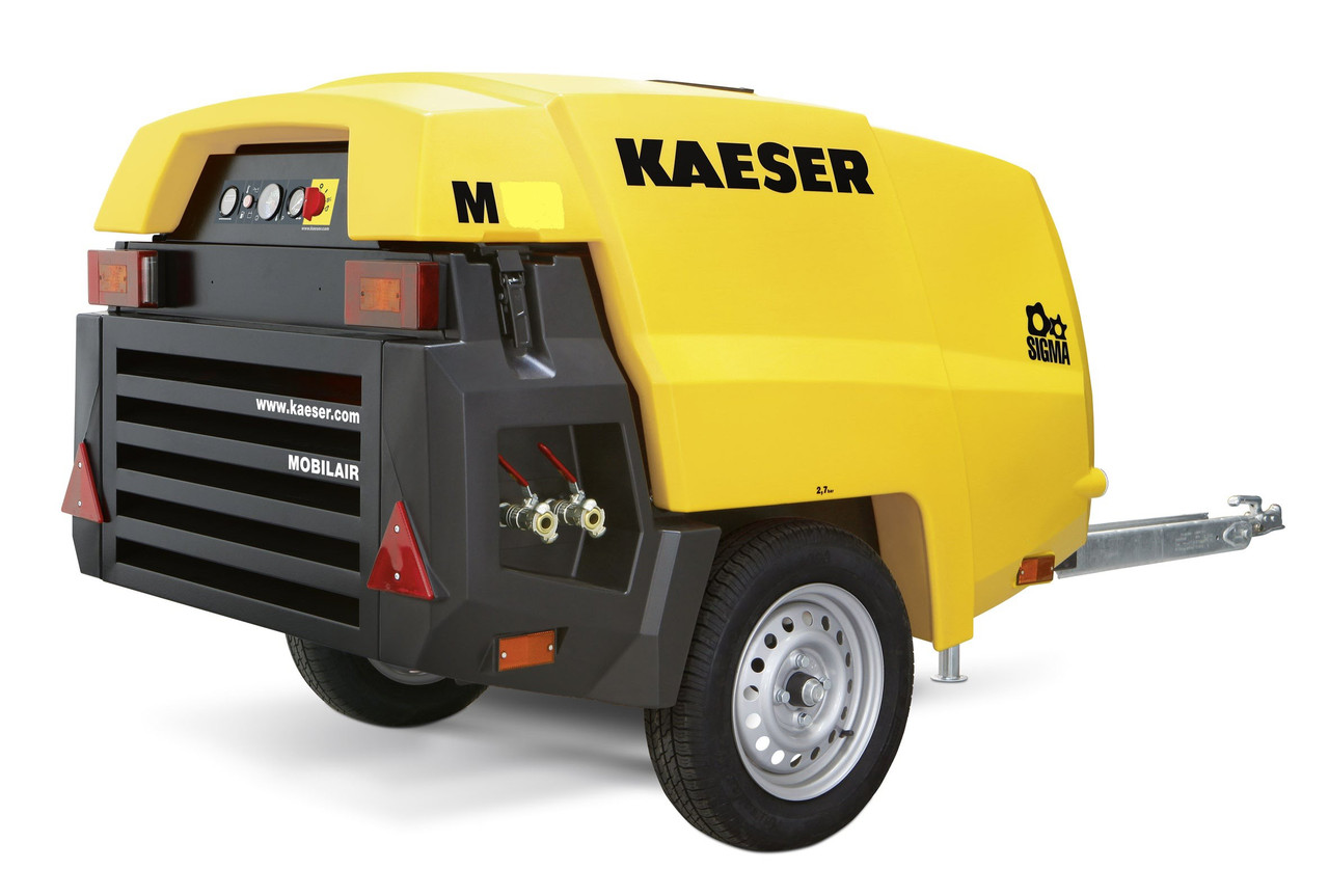 Передвижной на шасси, строительный, винтовой, дизельный компрессор Kaeser M-27, Германия