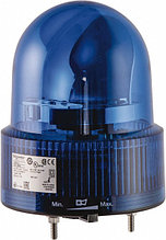 Синяя вращающая лампа маячок, 12 В пер./пост. тока,  IP 23, монтажный диаметр 120мм
