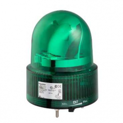 Зелёная вращающая лампа маячок 24 В пер./пост. тока, IP23, Монтажный диаметр 120 мм.