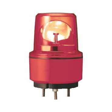 Красная вращающая лампа маячок, 12 В пост. ток, IP66, монтажный диаметр 130мм