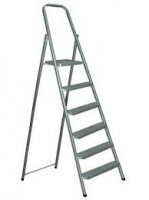 Алюминиевая лестница-стремянка 6-и ступ, Н=1,24/3,30м (Ам706)