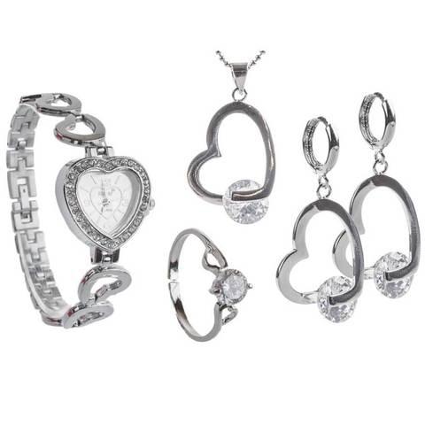 Подарочный набор женских украшений «Восхищение» JESOU [3908] (Сердце) - фото 2 - id-p53758100