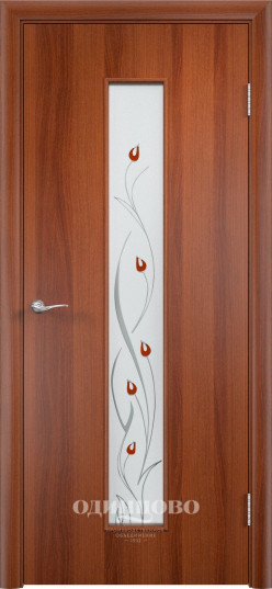 Межкомнатная дверь Verda Тип С-17 (остекленное с фьюзингом)Витраж