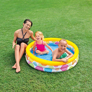 Детский надувной бассейн круглый 114х25 см Wild Geometry Pool, Intex 59419, фото 2