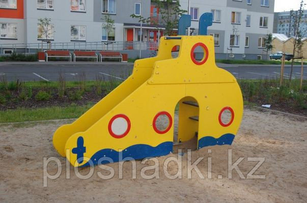 Горка детская в виде подводной лодки, с сидениями - фото 3 - id-p3655151