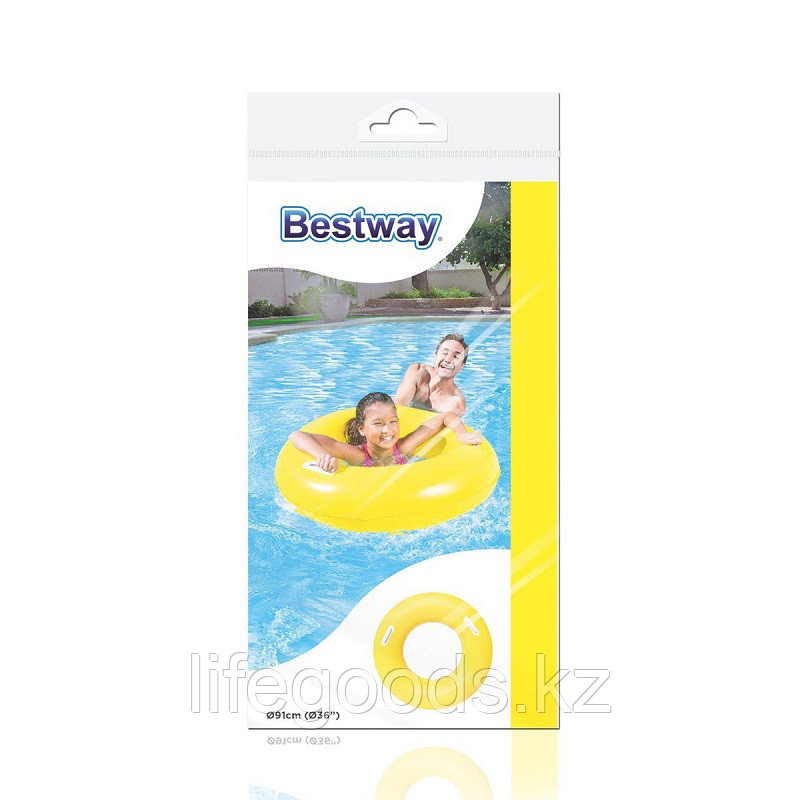 Надувной круг для плавания 91 см с ручками, Bestway 36084 - фото 9 - id-p53774852
