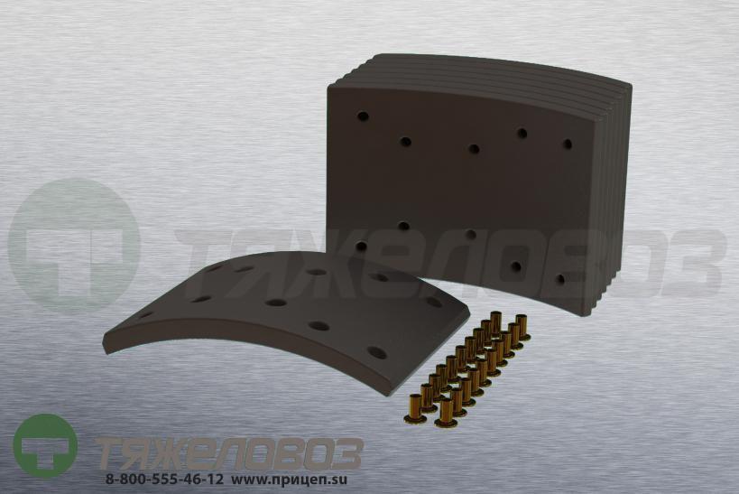 Накладки тормозные с заклепками (комплект) MAN,MERCEDES-BENZ STD 19580 81502200565 (410x163)