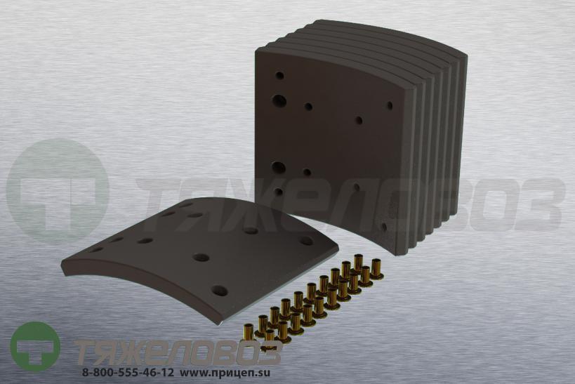 Накладки тормозные с заклепками (комплект) MAN,MERCEDES-BENZ STD 19487/19495 81502200524 (410x183)