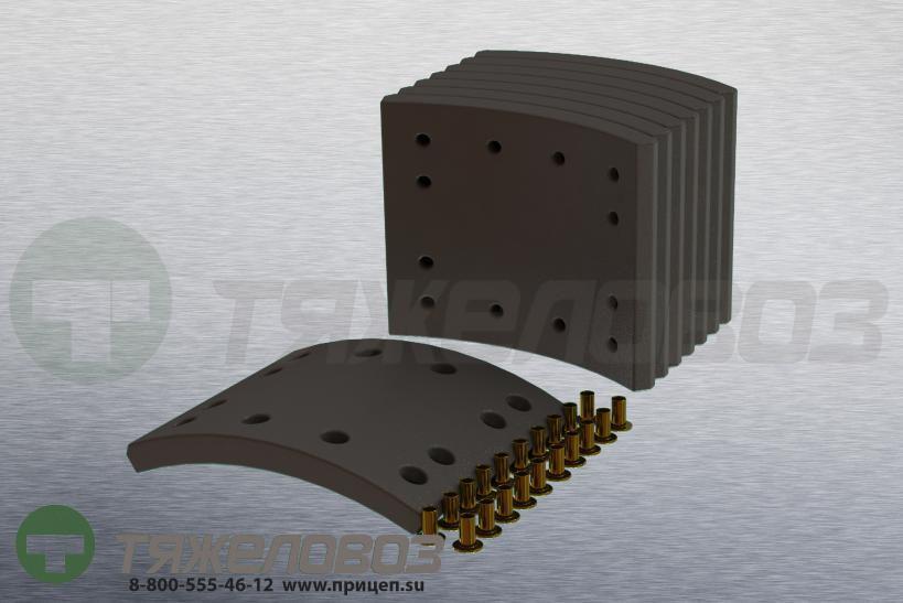 Накладки тормозные с заклепками (комплект) MAN,MERITOR STD 19177 81502006805 (360x160)