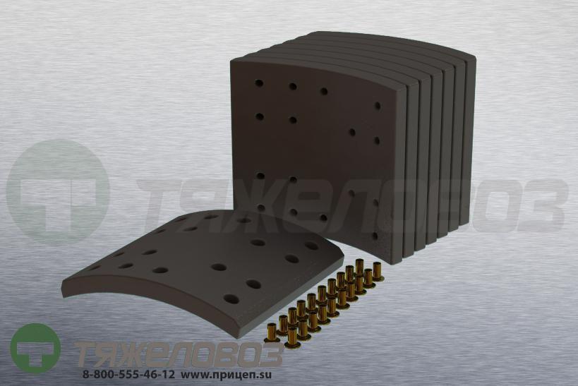 Накладки тормозные с заклепками (комплект) IVECO STD 19343/19263 1906202 (410x200)