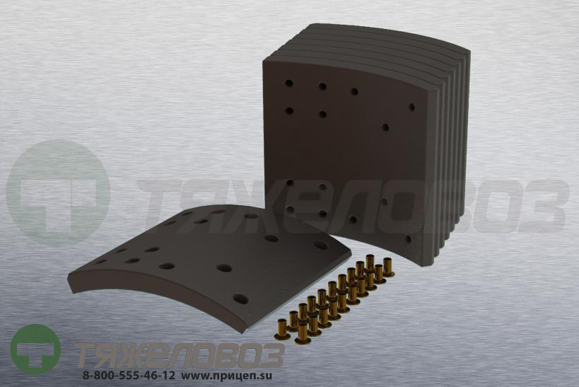 Накладки тормозные с заклепками (комплект) IVECO STD 19091 2991759 (410x201)