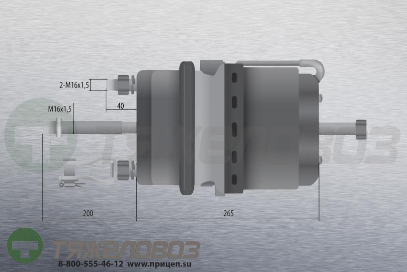 Энергоаккумулятор тип 24/30 VOLVO (барабанный тормоз) 20533204