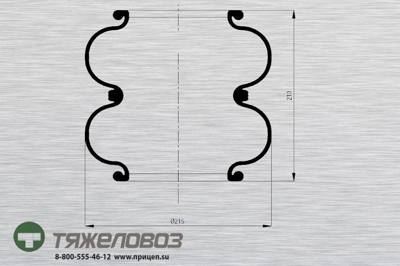 Пневморессора многосекционная Granning 15947 (P30.2211.M01)
