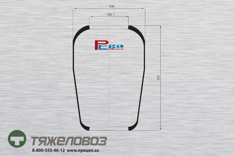 Пневморессора BPW, DAF, GIGANT, МАN 220024200 (P10.762.R)