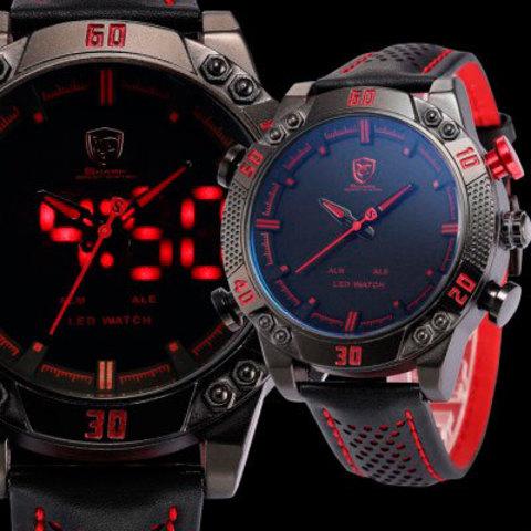 Часы наручные мужские спортивные Shark Sport Watch SH265 (Черный с красным)
