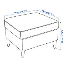 Банкетка СТРАНДМОН темно-синий ИКЕА, IKEA , фото 3