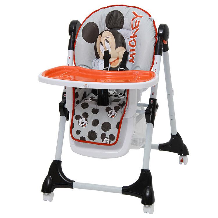 Стульчик для кормления Polini 470 Disney baby (Микки Маус серый)