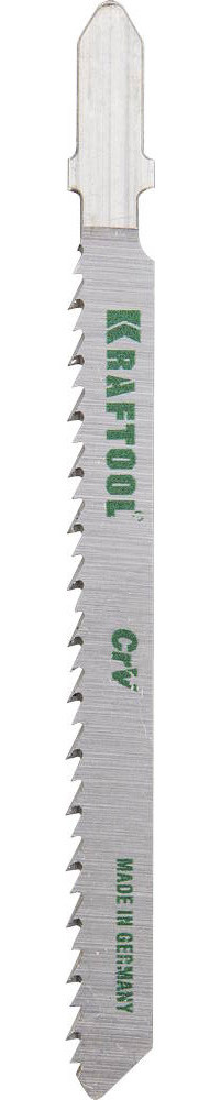 Полотна KRAFTOOL, T101BR, для эл/лобзика, Cr-V, по дереву, фанере, ламинату, обратный рез, EU-хвост., шаг 2,5м