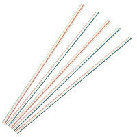 Трубочки д/коктейля 8*240 цветные прямые 500шт/уп 10уп/кор