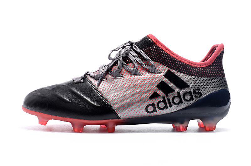 Футбольные бутсы Adidas X 17.1 Leather FG Grey/Red/Black 39-43 - фото 10 - id-p53876956
