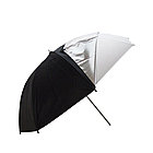 Зонт Fancier 120 см со сменными поверхностями (чёрно-серебристый + на просвет)